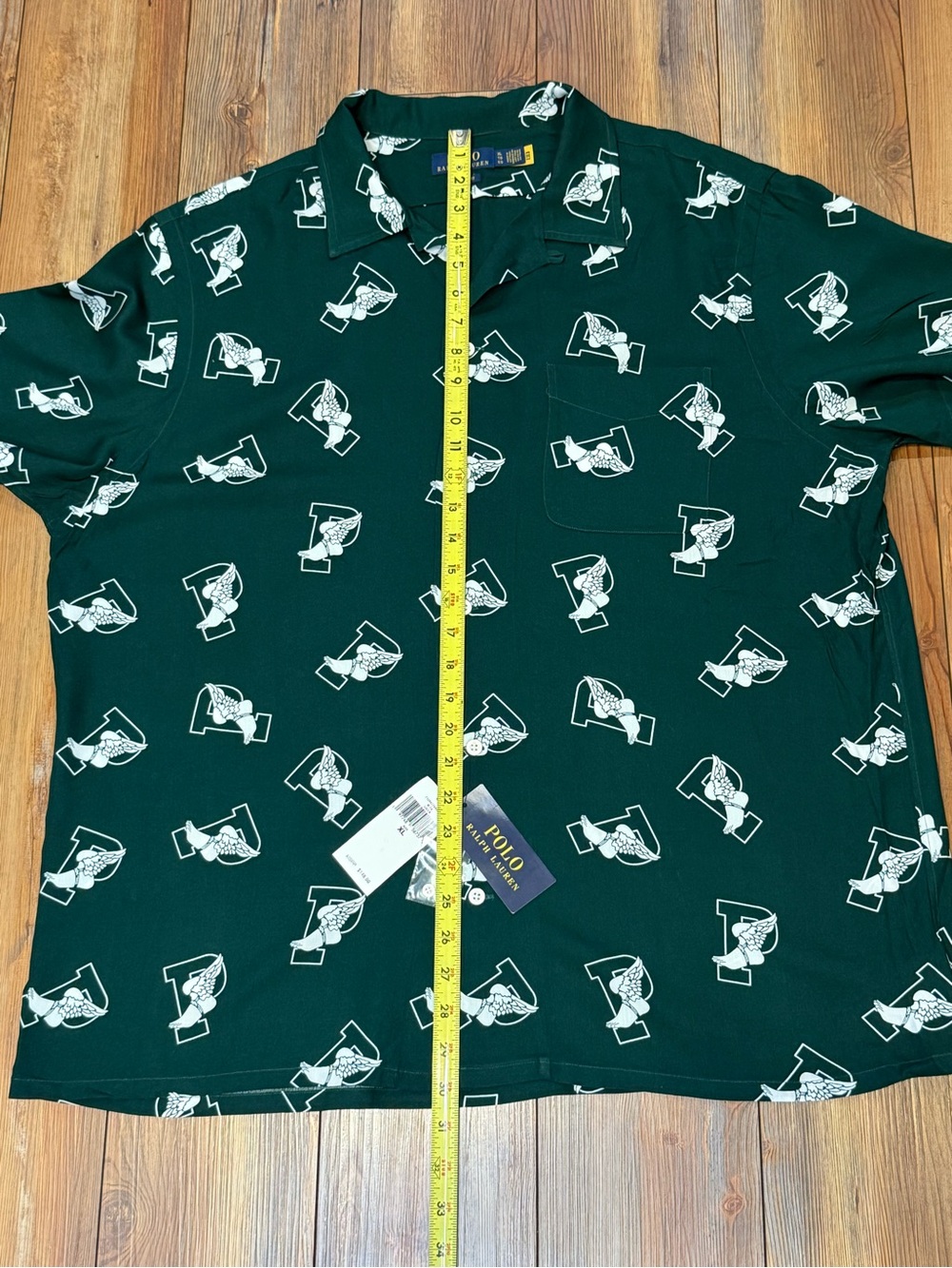 NWT Polo Ralph Lauren Green P-Wing Short-Sleeve Camp Polo Classic Fit Size XL - Picture 6 of 8